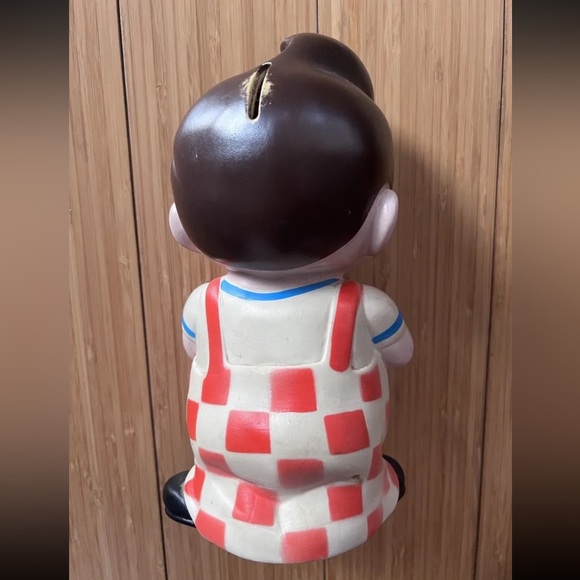 Vintage: Bob’s Big Boy Rubber Piggy Bank - niagara plastics with plug - Picture 2 of 5
